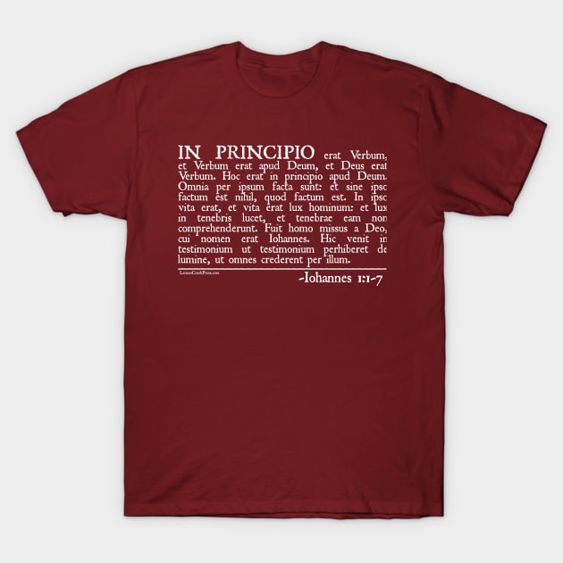 In Principio - John 1:1-7 T-Shirt by Lemon Creek Press